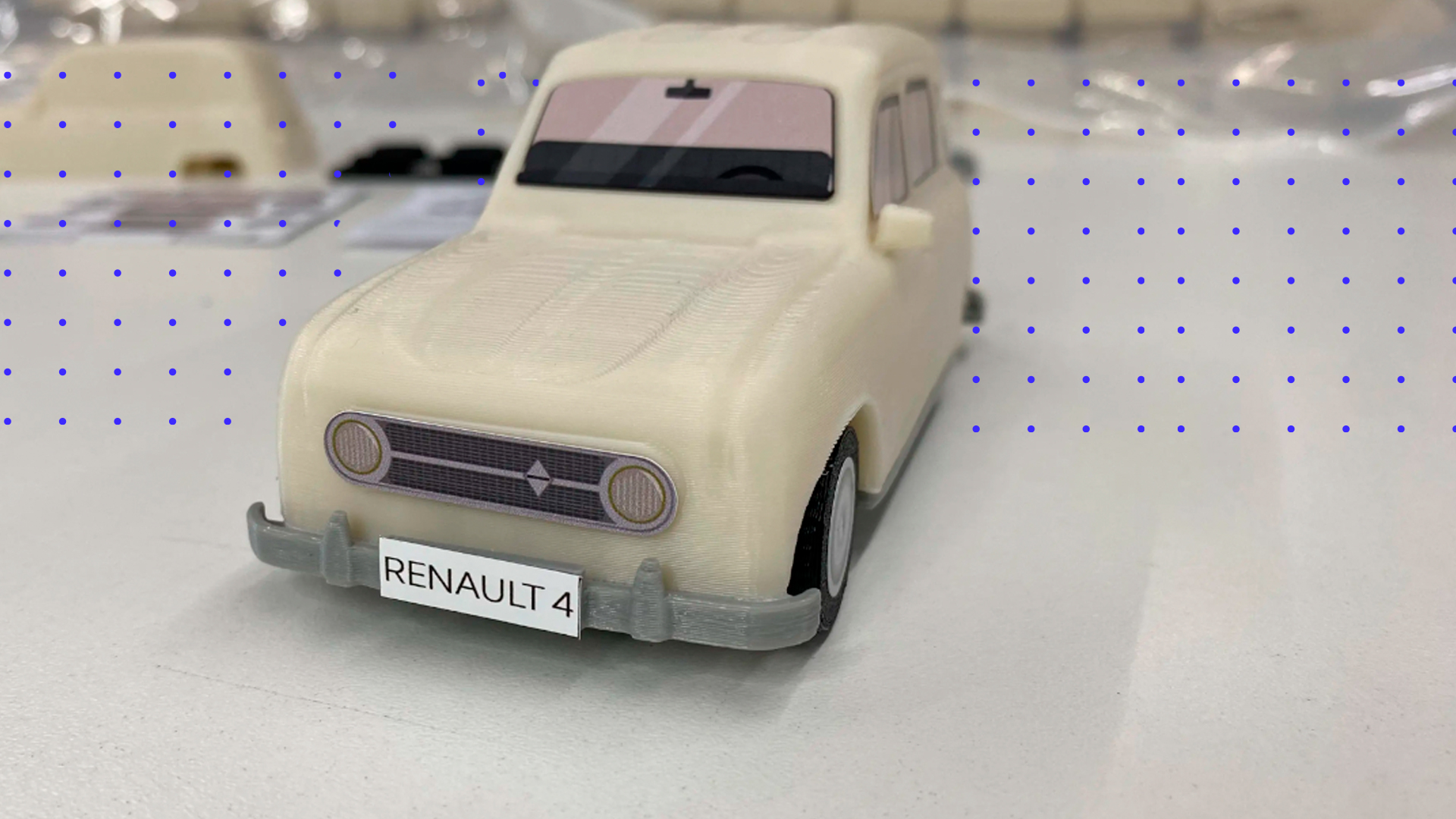 Impresión 3D de tulipas 15 autos a escala - Renault 4